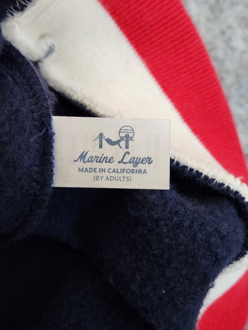 Marine Layer Nautical Pullover Sweater Women's S Blue Striped Hem Soft Winter - Picture 5 of 8